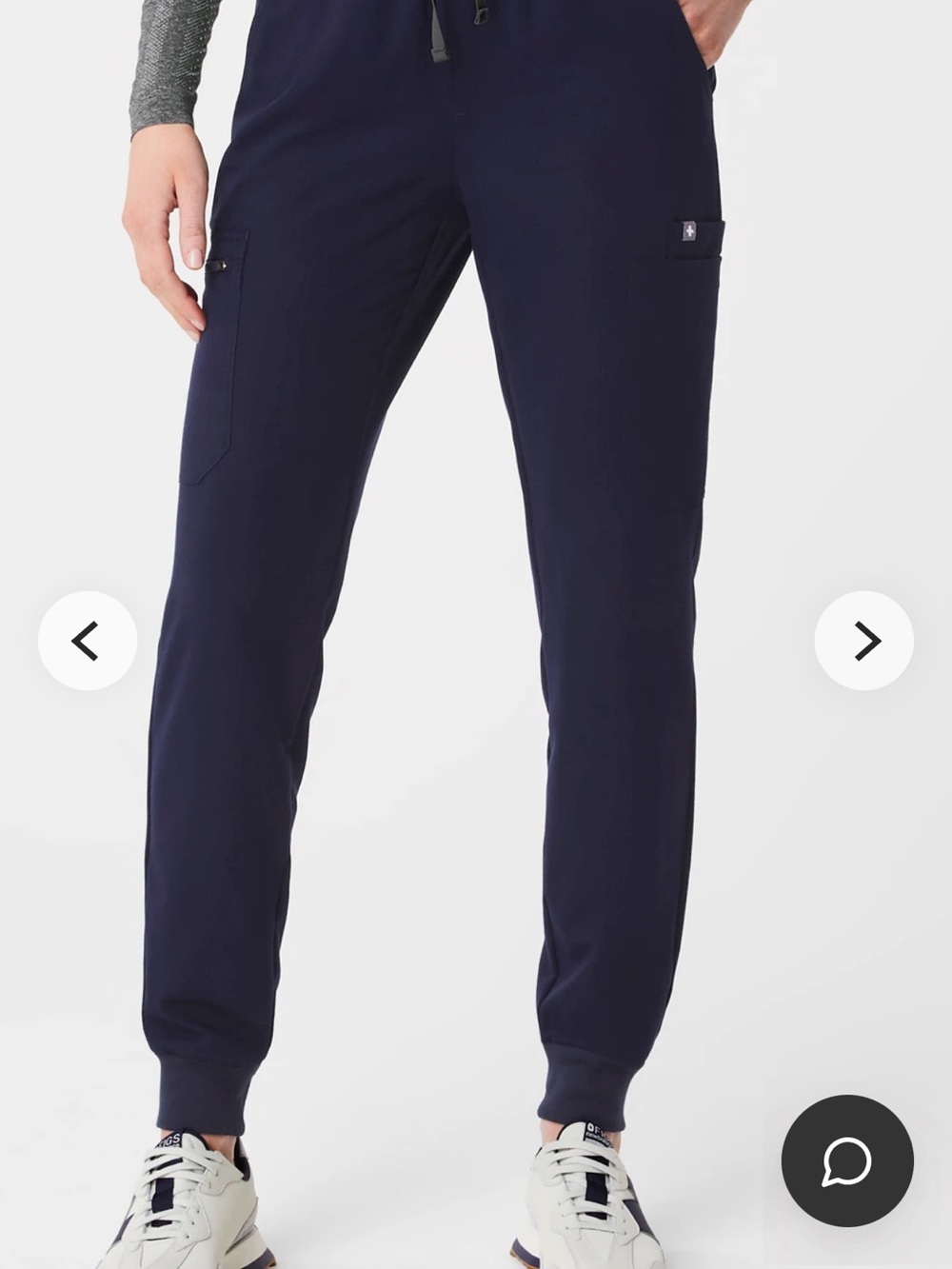 Figs Women's Navy Jogger Cargo Sweatpants